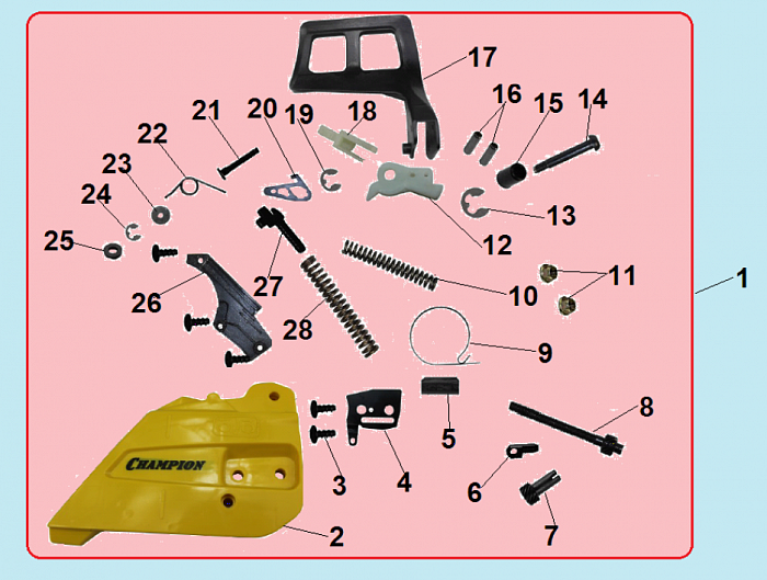 2 ТОРМОЗ ЦЕПИ БЕНЗОПИЛА CHAMPION 362-18
