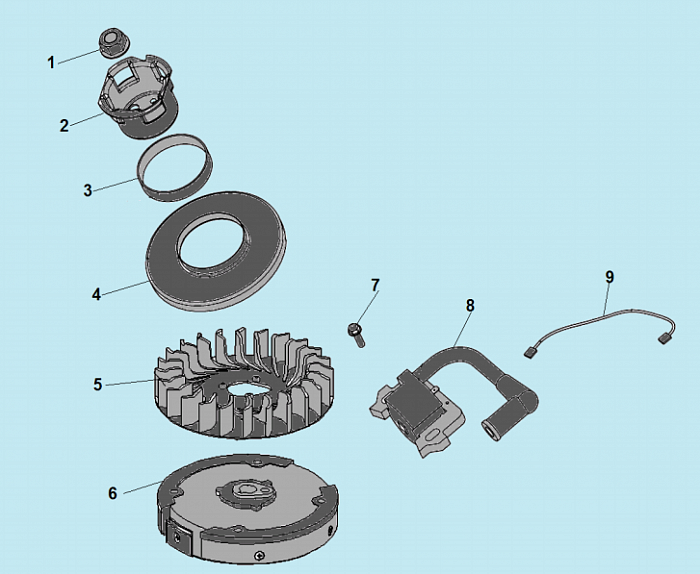 12 МАГНЕТО - МАХОВИК Газонокосилка CHAMPION LMH5640